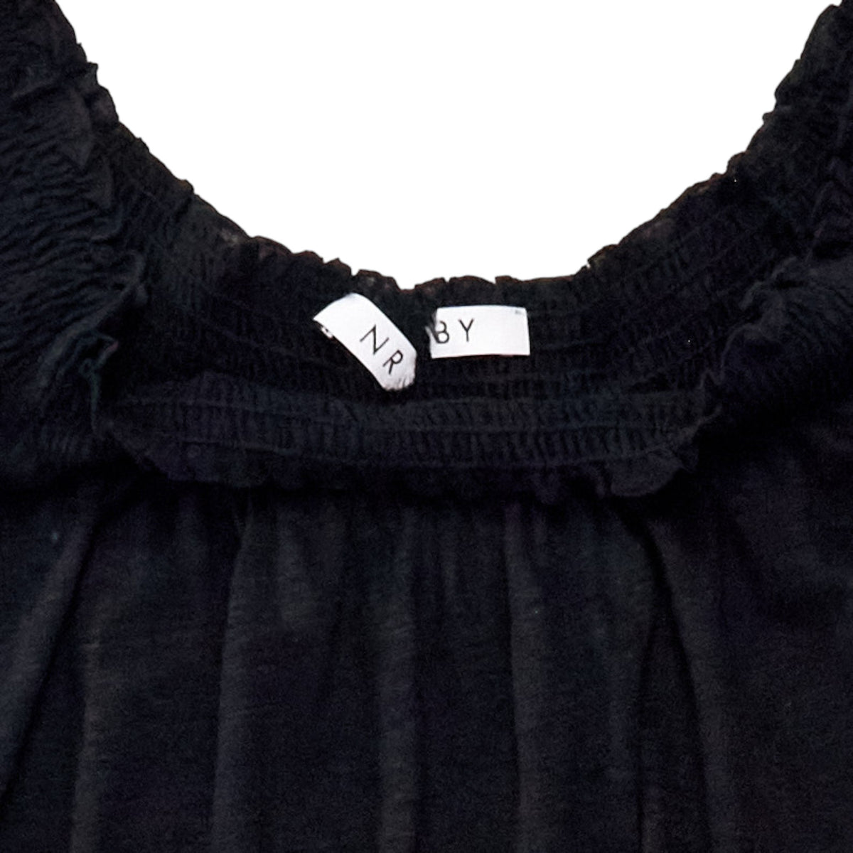 NRBY Black Slub Jersey Dress