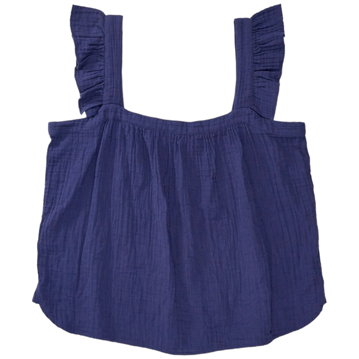 NRBY Blue Crinkle Cotton Top