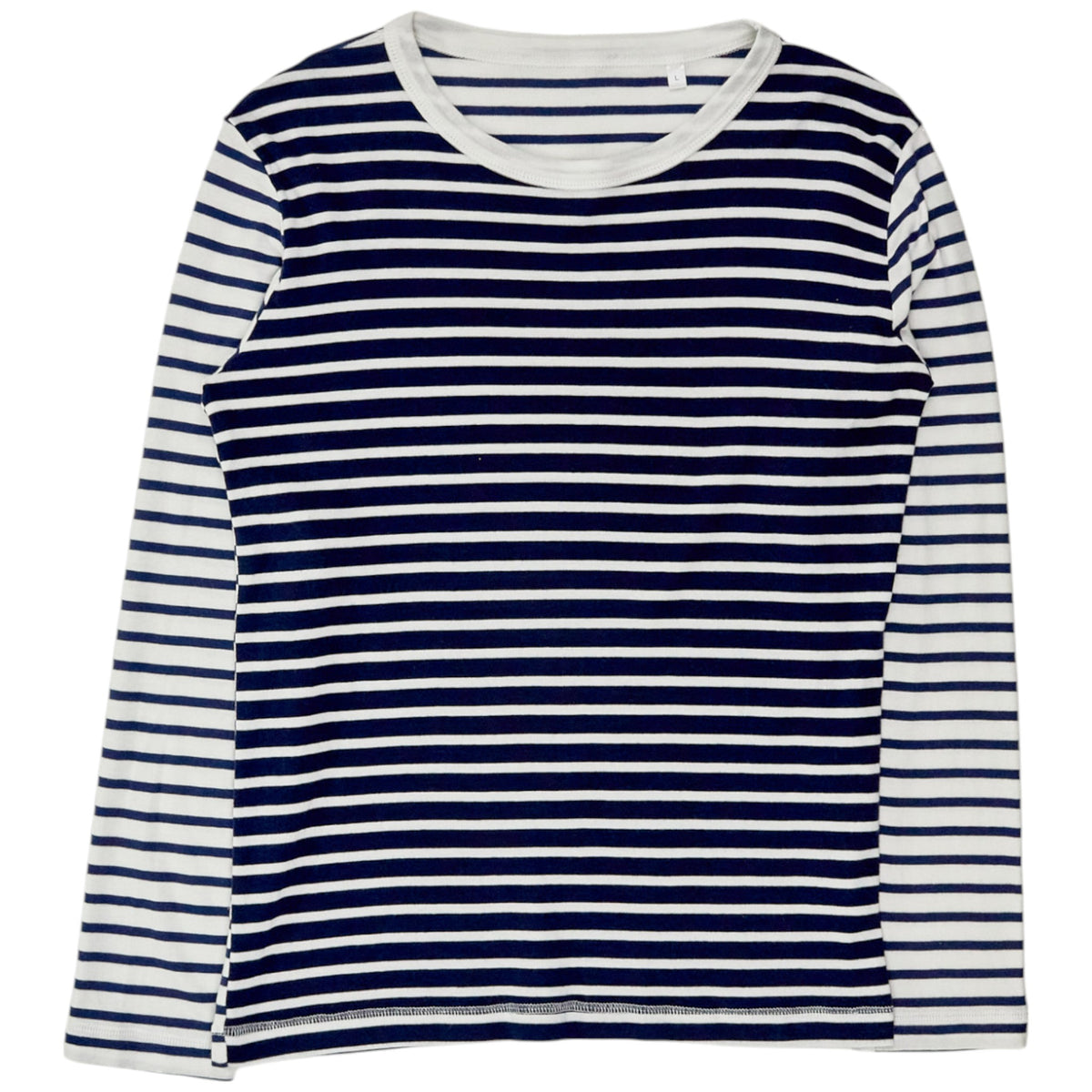 NRBY Navy/White Striped LS Tee