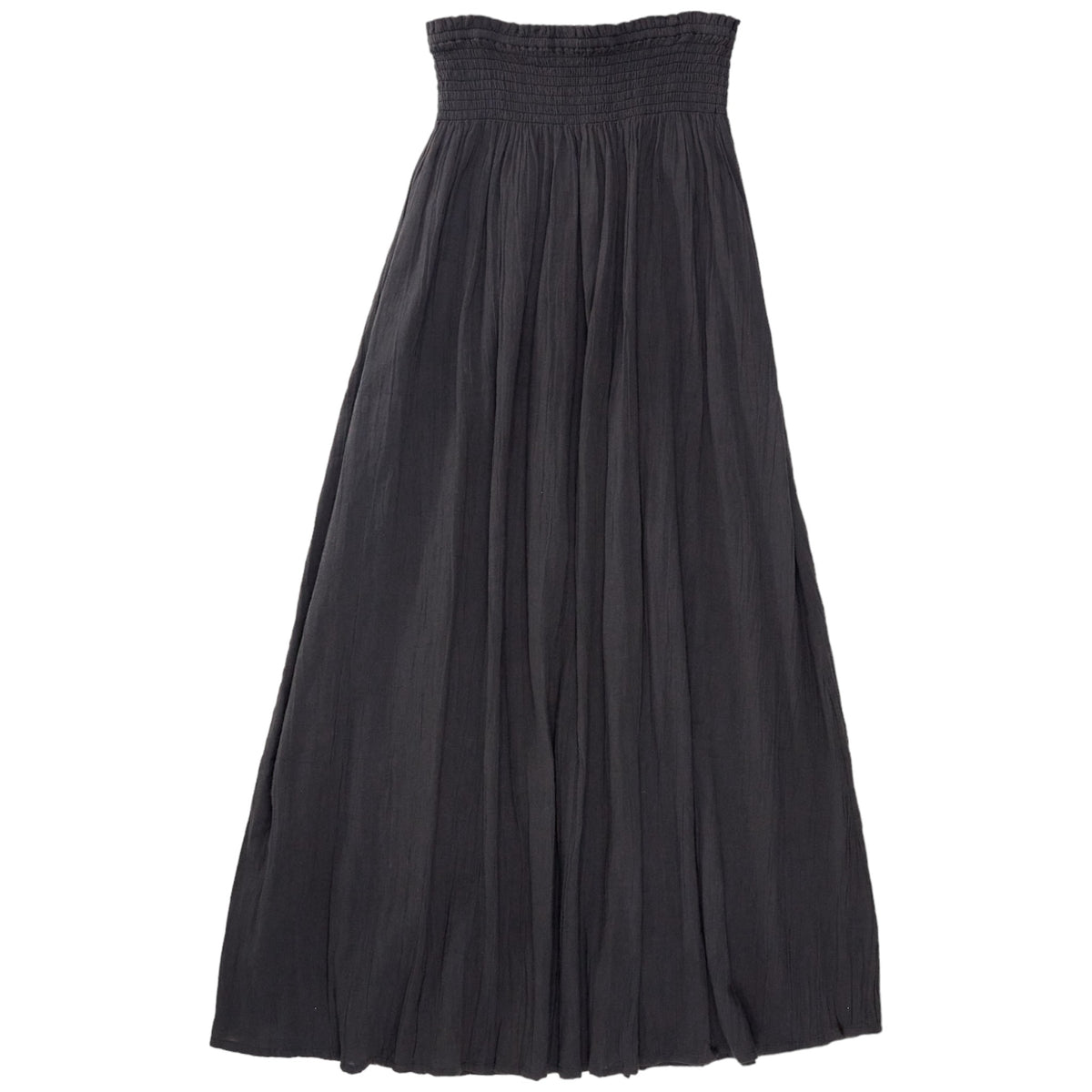 NRBY Charcoal Crinkle Shirred Waist Skirt