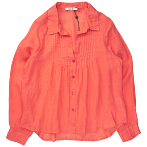 NRBY Coral Linen Pin-Tuck Shirt