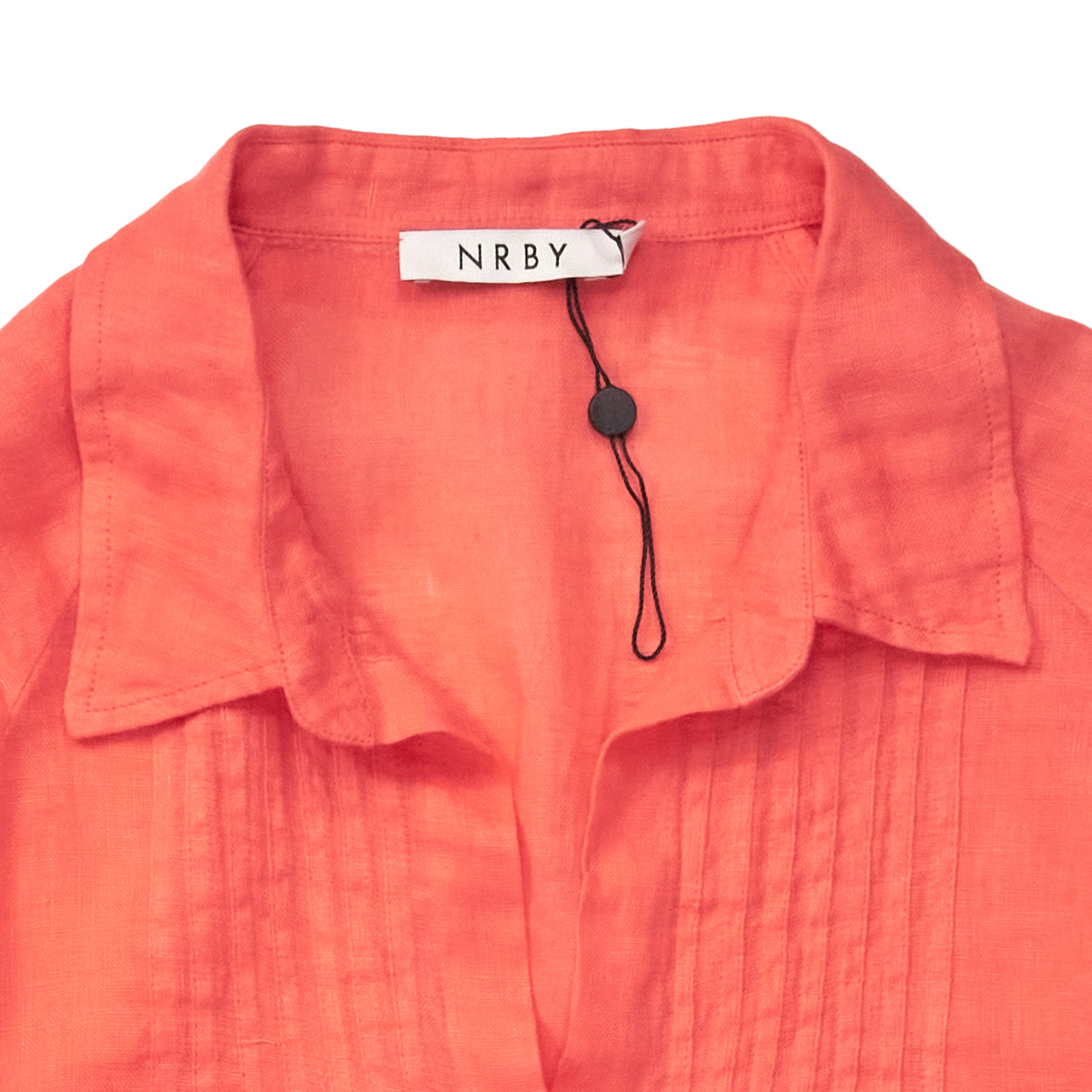 NRBY Coral Linen Pin-Tuck Shirt