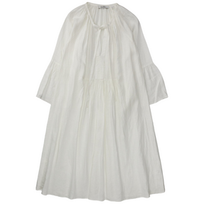 NRBY White Linen Midi Dress