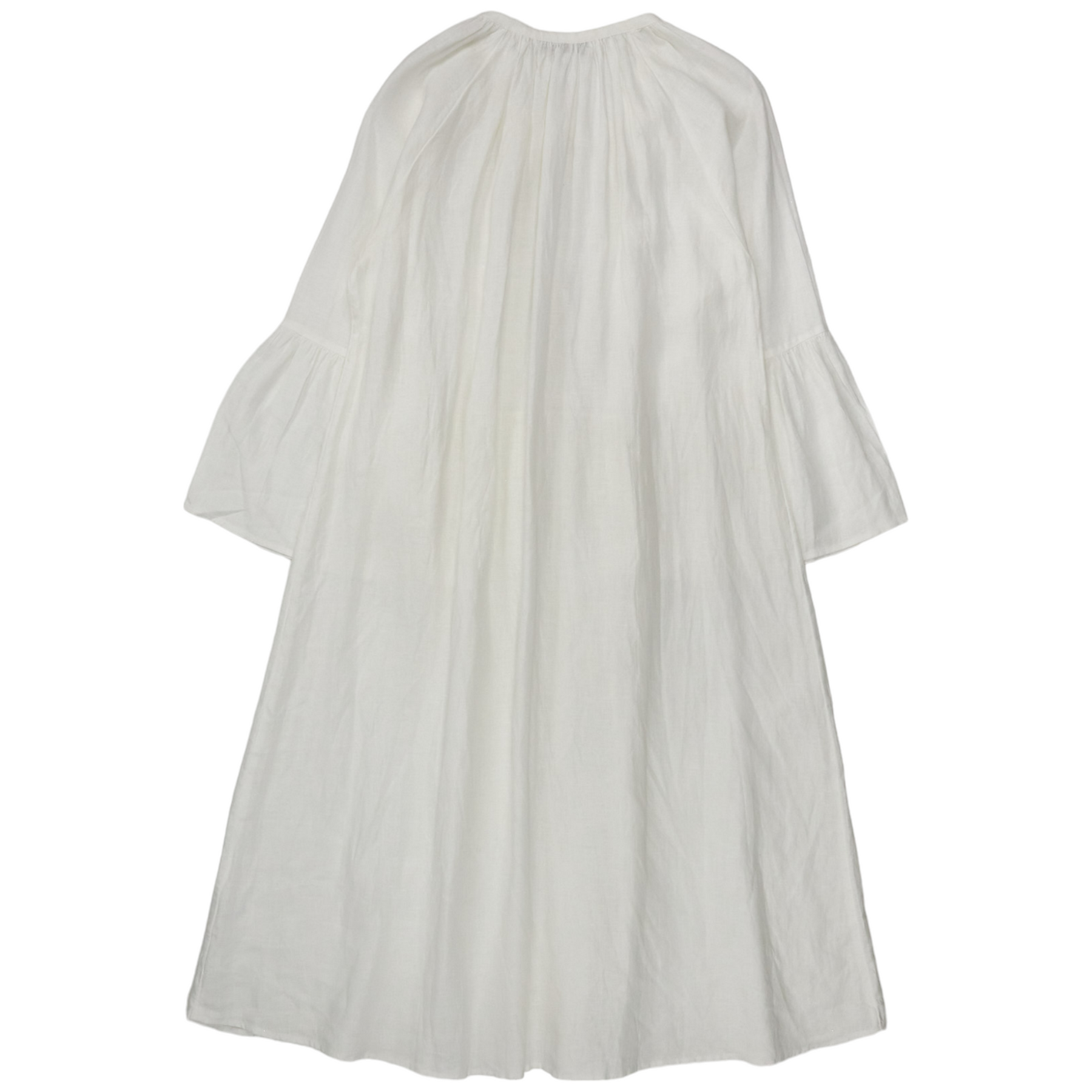 NRBY White Linen Midi Dress