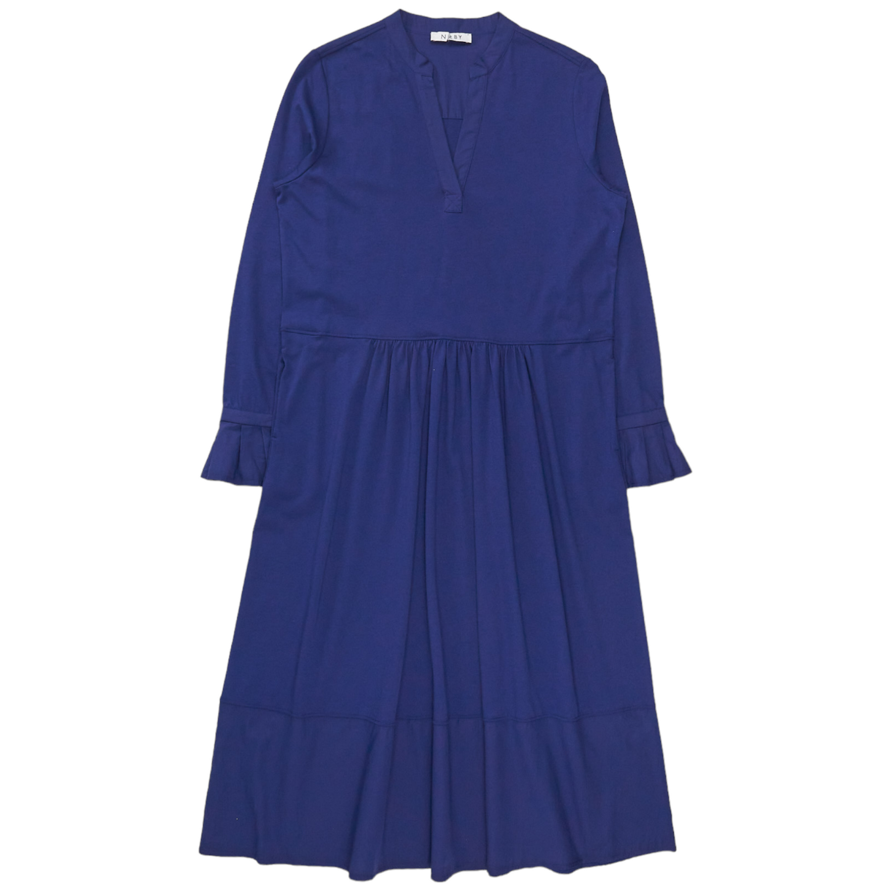 NRBY Navy Jersey/Poplin Maxi Dress