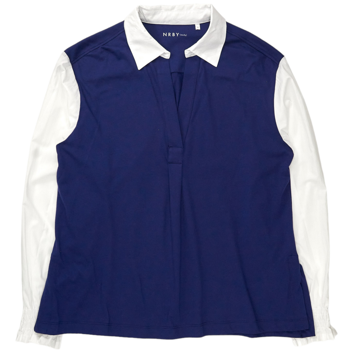 NRBY Navy/White Rugby Style Top