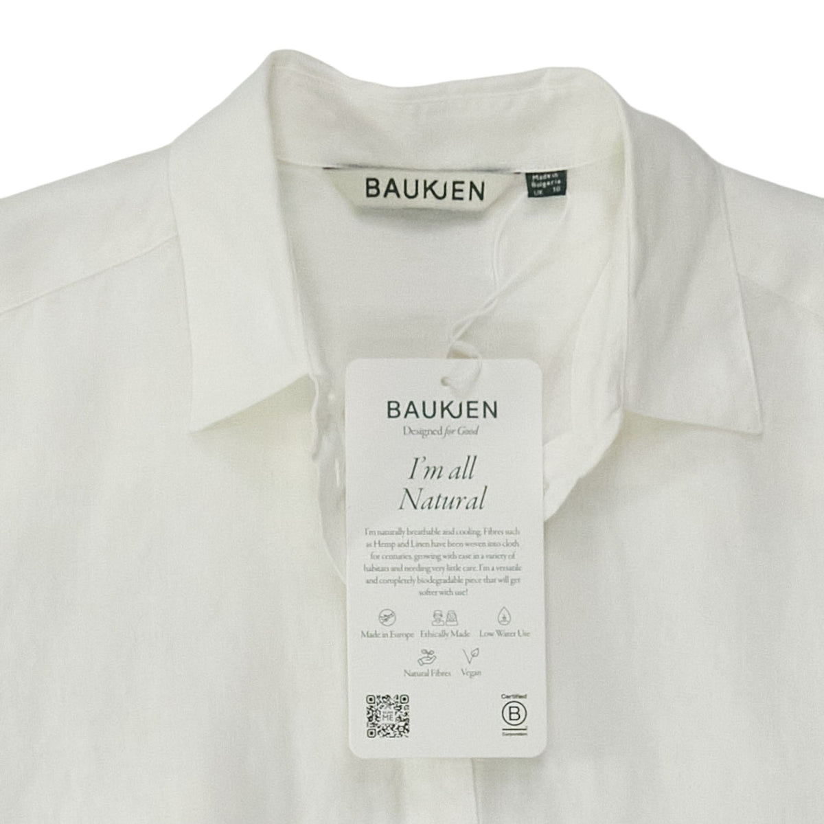 Baukjen White Helena Hemp Shirt