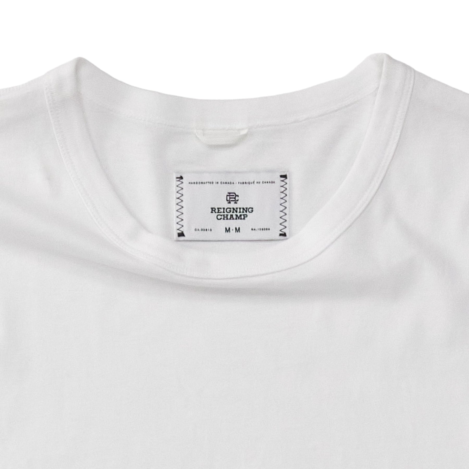 Reigning Champ White Overlock Tee