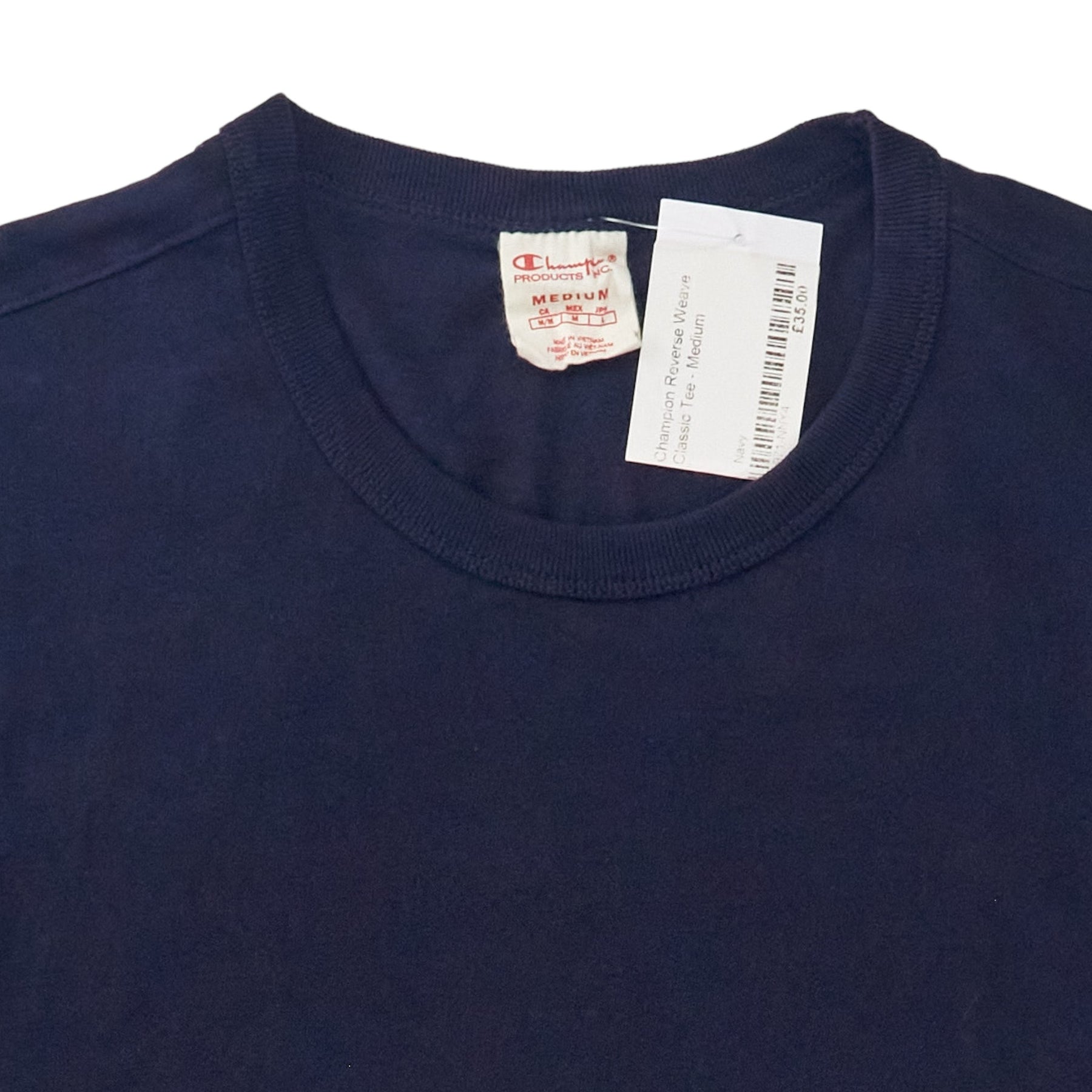 Champion Navy Reverse Weave Tee