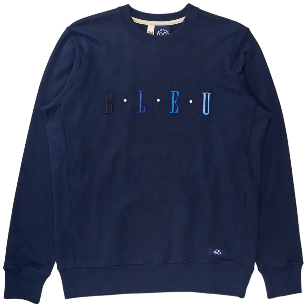 Bleu De Paname Navy Logo Crew Sweat