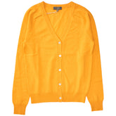 N. Peal Satsuma Orange V-Neck Cardigan