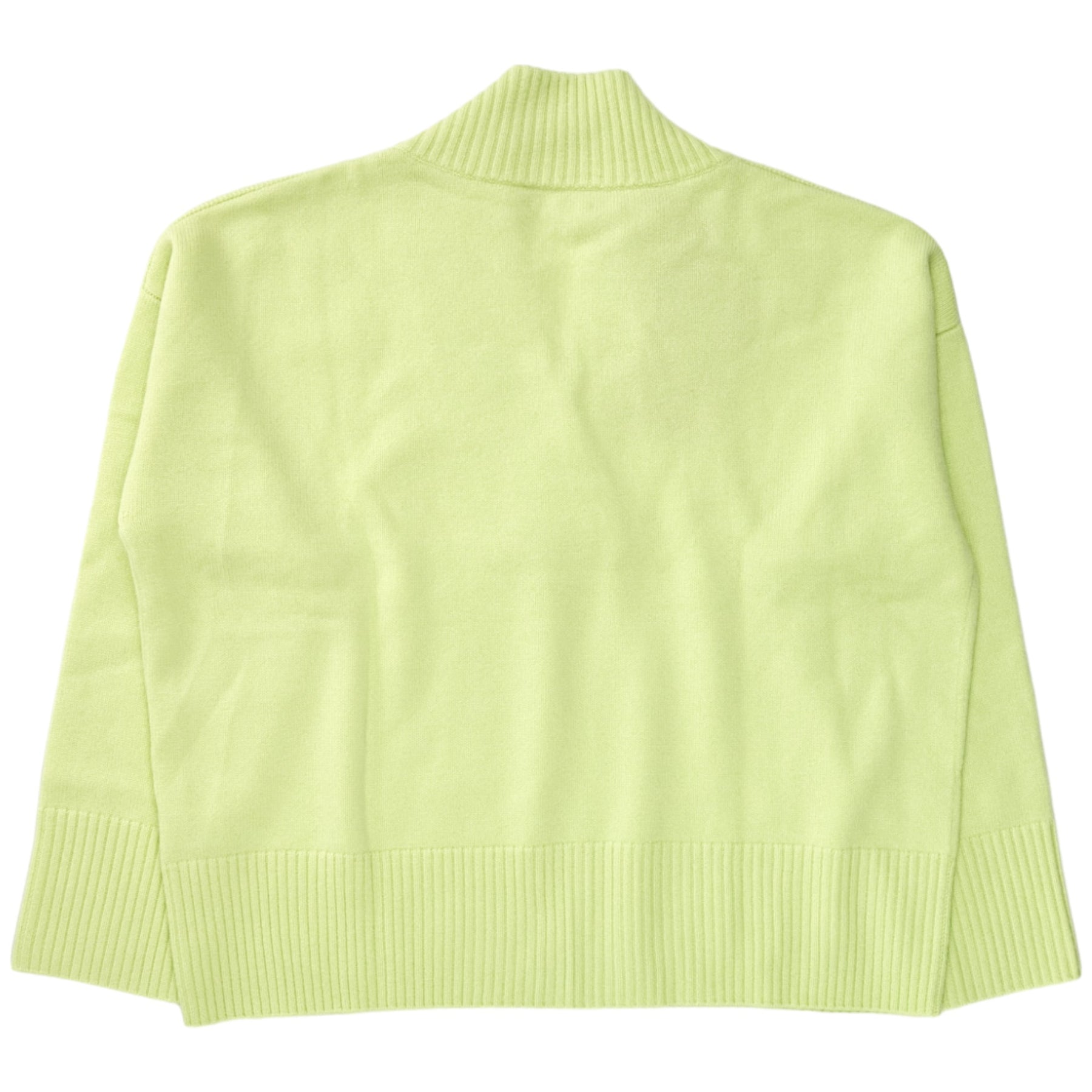 N. Peal Key Lime Deep Neck Sweater