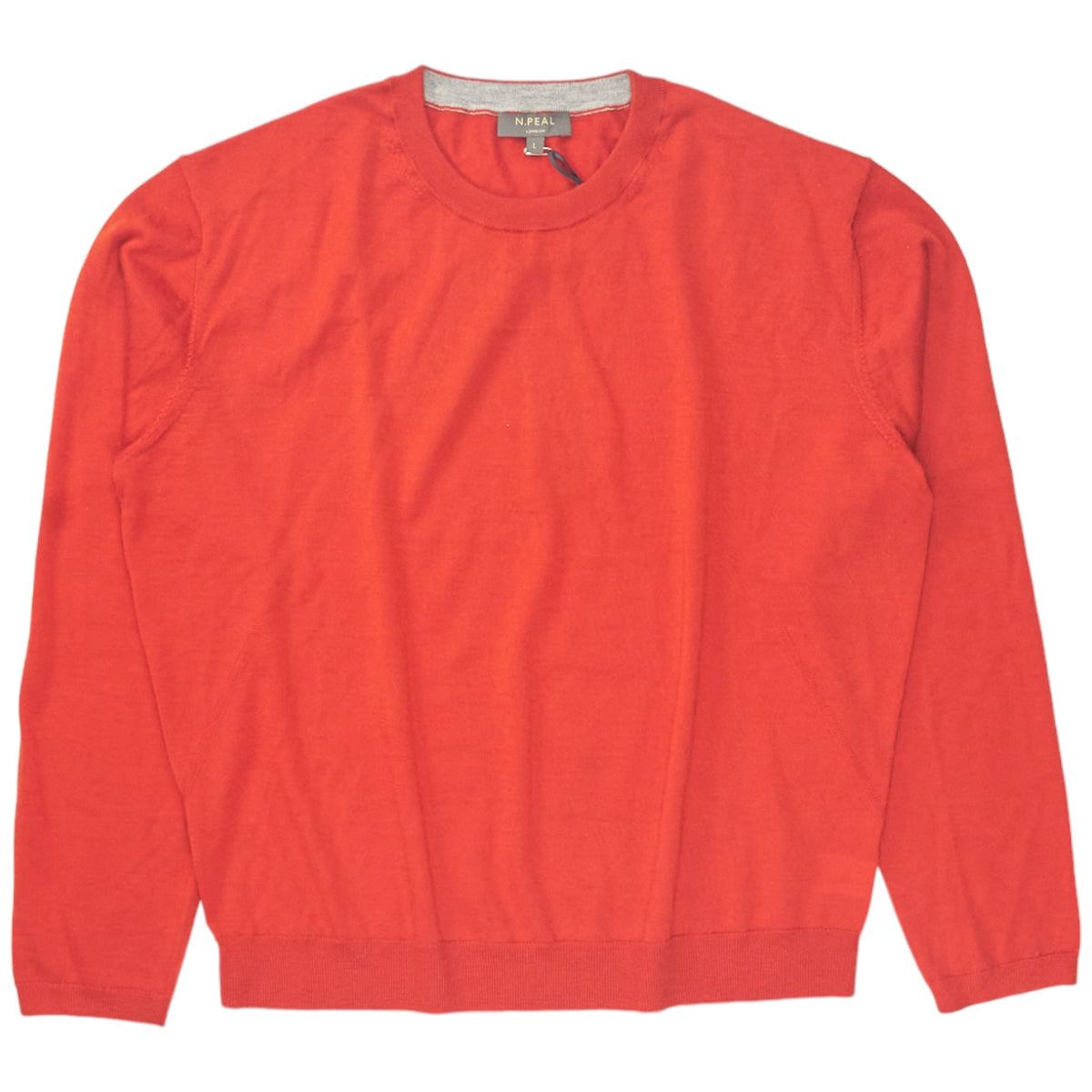 N. Peal Burnt Orange LS Crew Sweater