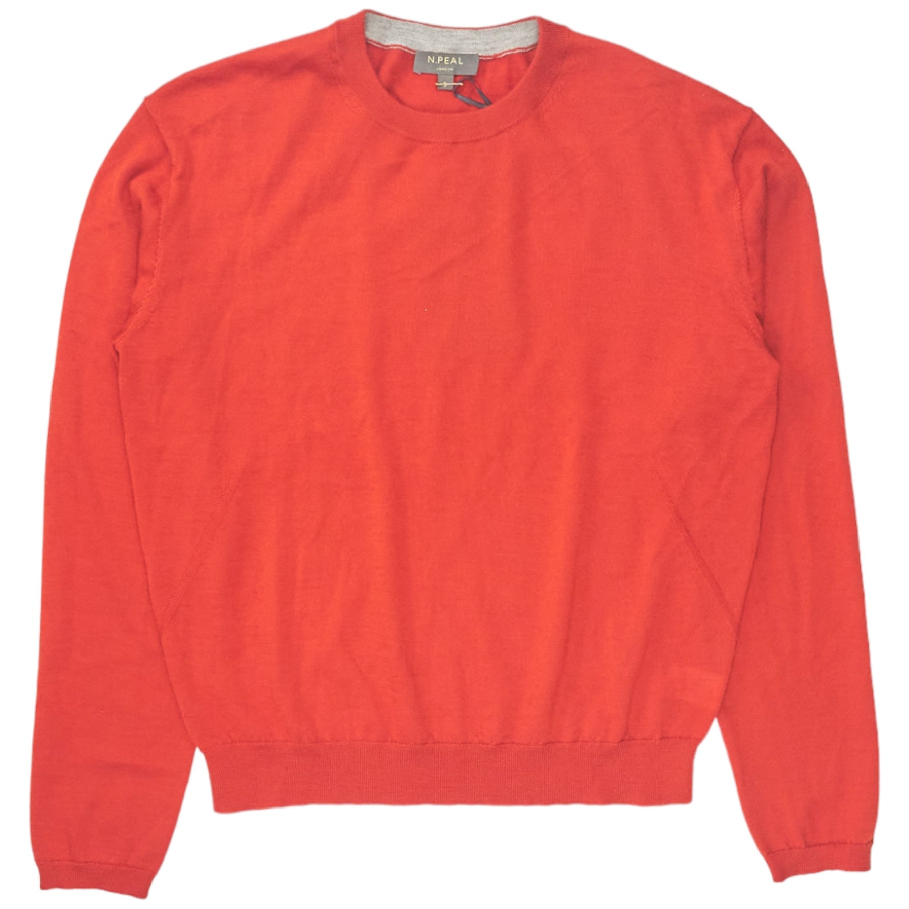 N. Peal Burnt Orange LS Crew Sweater