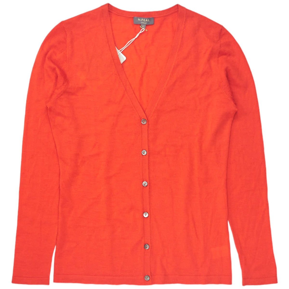 N. Peal Parker Orange V-Neck Cardigan