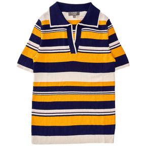 N. Peal Navy/Multi Cashmere Polo