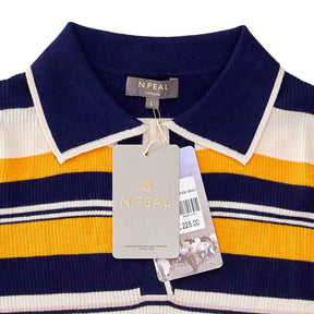 N. Peal Navy/Multi Cashmere Polo