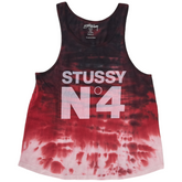 Vintage Stussy Red Tie Dye Vest