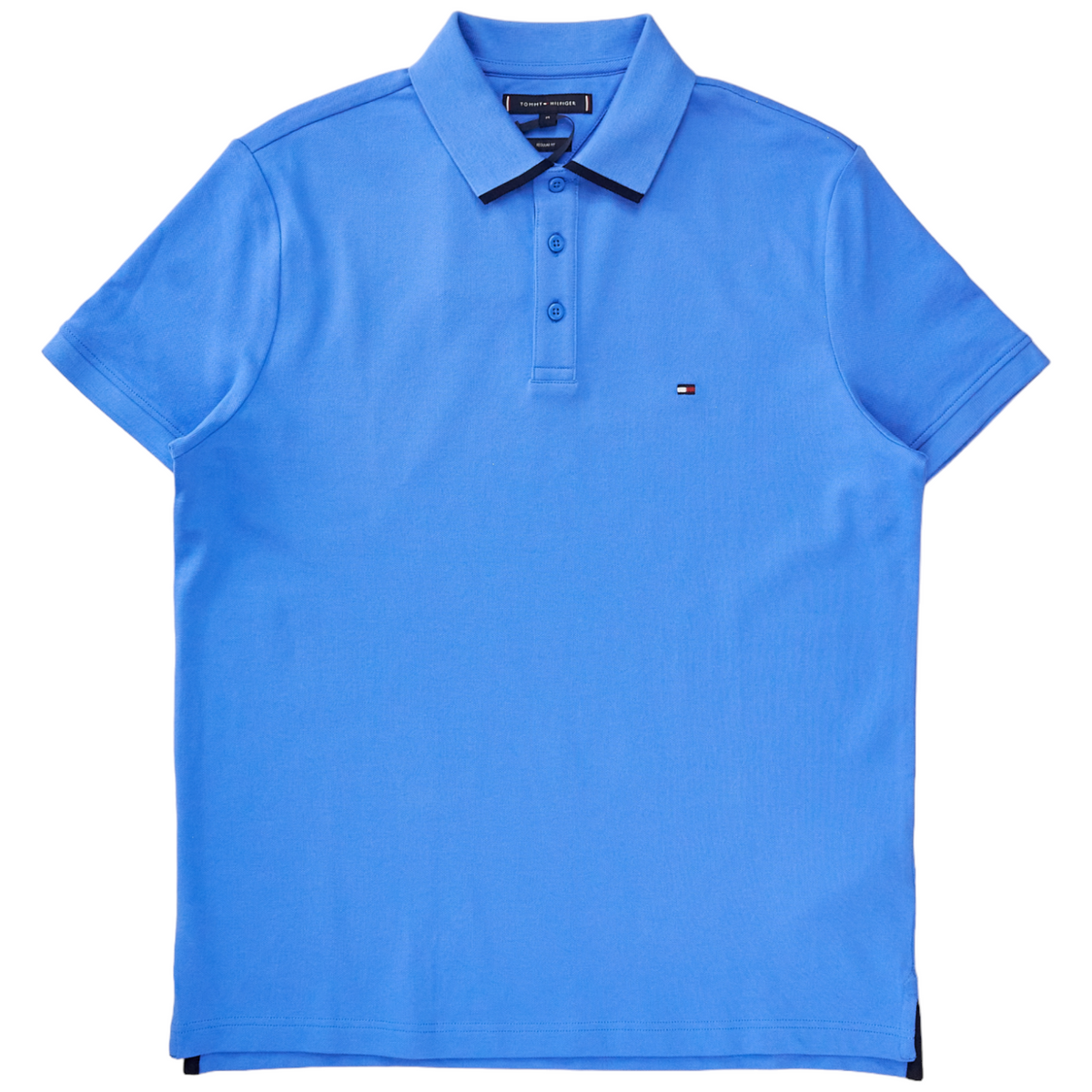 Tommy Hilfiger Blue Monotype Under Collar Polo