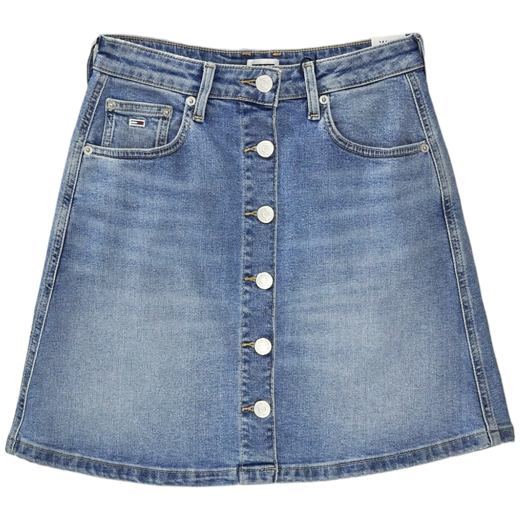 Tommy Jeans Blue Denim A-Line Skirt