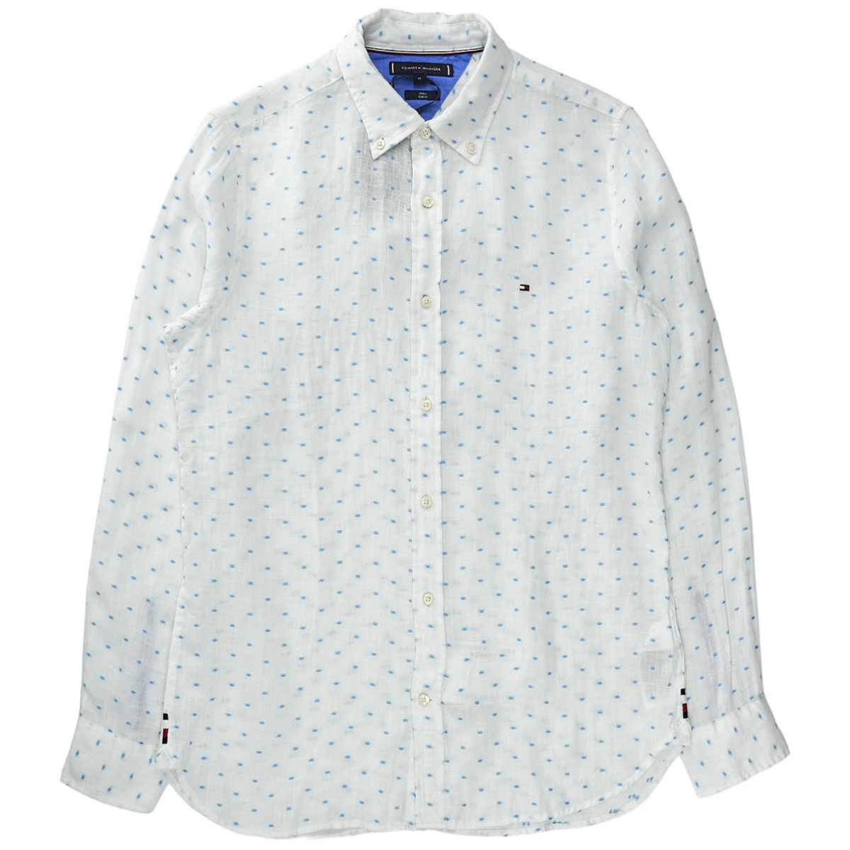 Tommy Hilfiger White/Blue Linen Shirt