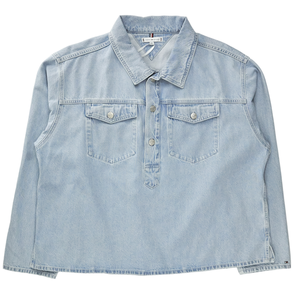 Tommy Hilfiger Blue Denim Popover Top