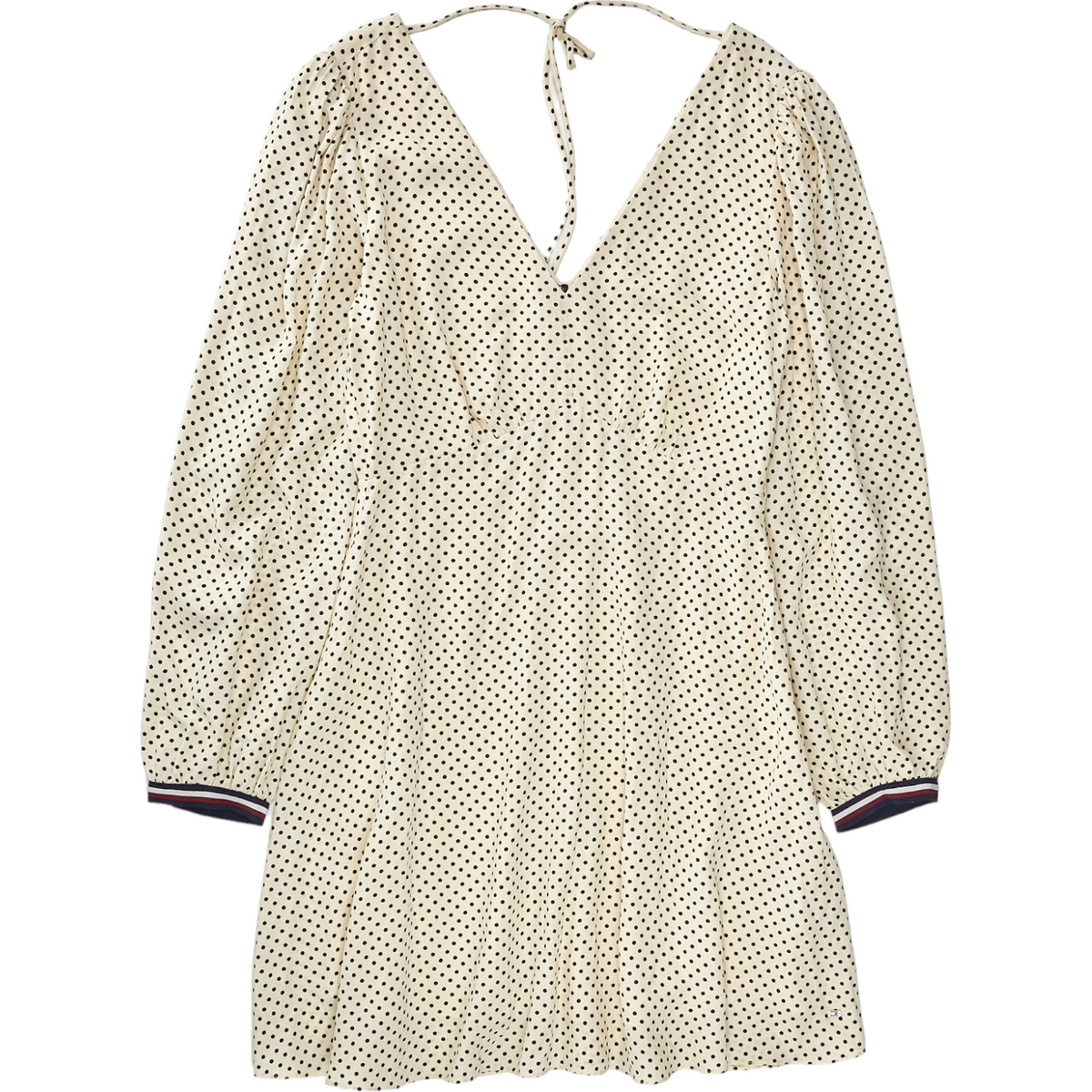 Tommy Hilfiger Cream Polka Dot V-Neck Dress