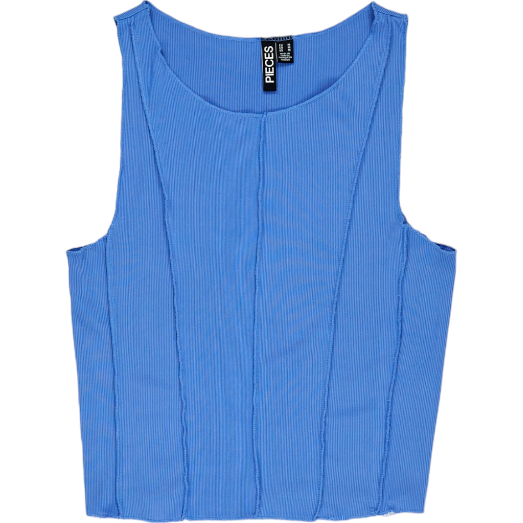 Pieces Blue Sleeveless Top