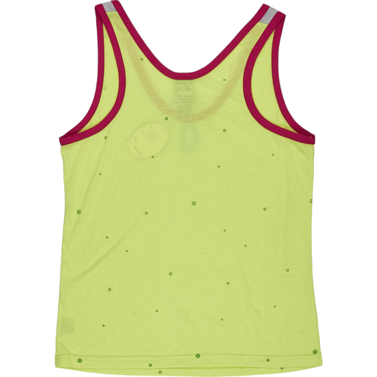 Stussy Chartreuse Pink Trim Tank Top