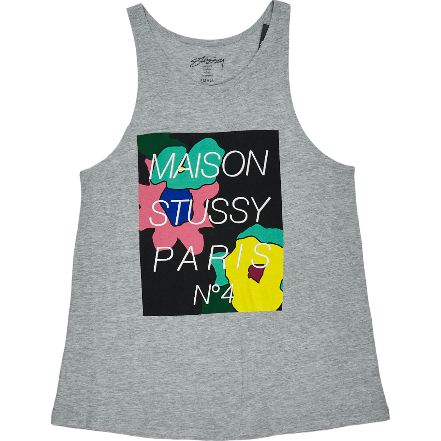 Stussy Grey Maison Stussy Racer Tank Top