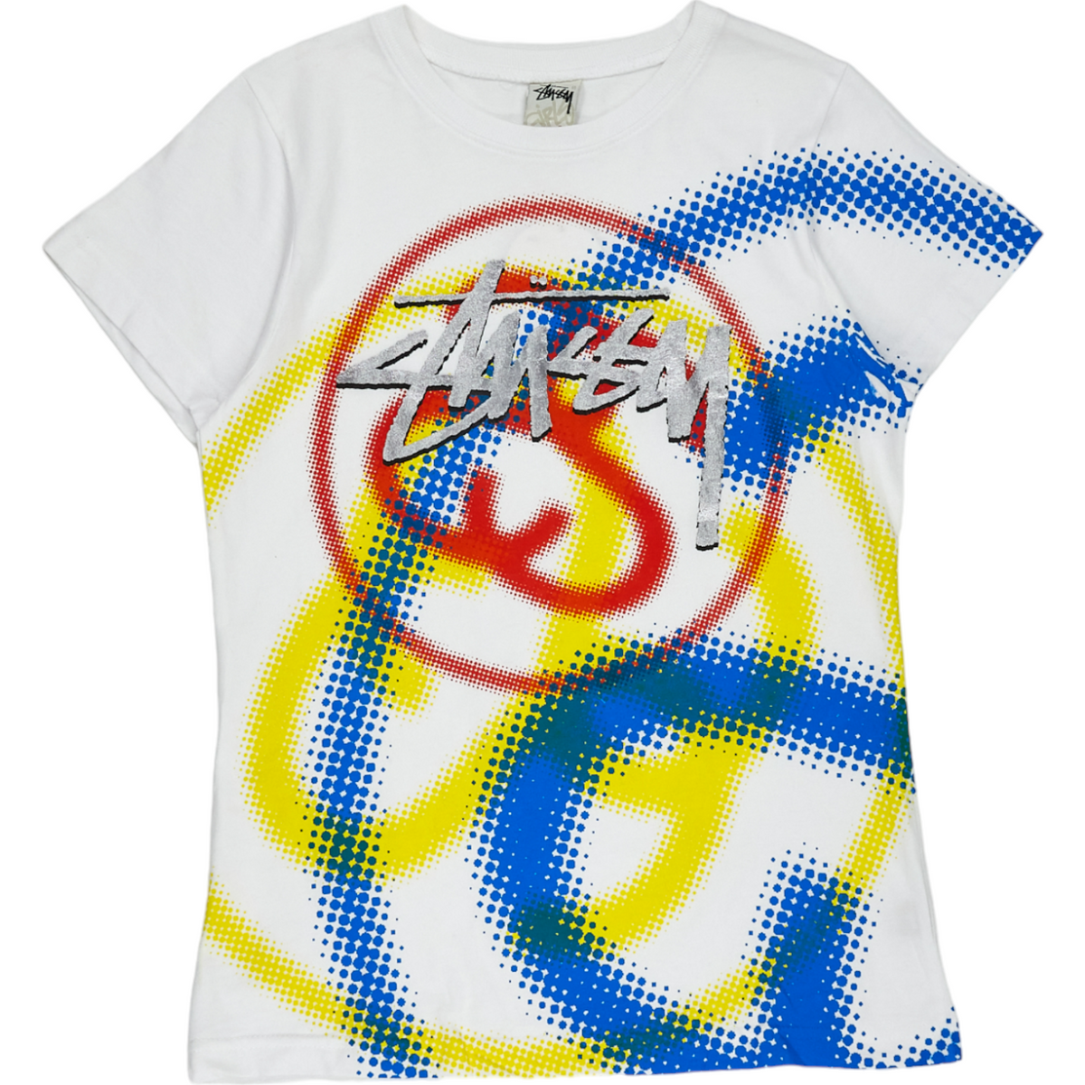 Stussy White Multicolour Girls Graphic T-Shirt