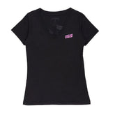 Stussy Black V-Neck Small Graphic T-Shirt