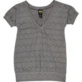 Stussy Grey Knit V-Neck Top