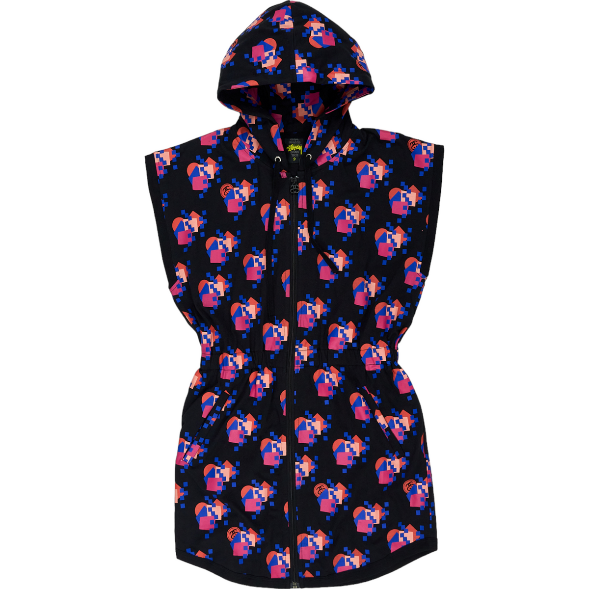 Stussy Black Patterned Hooded Dress