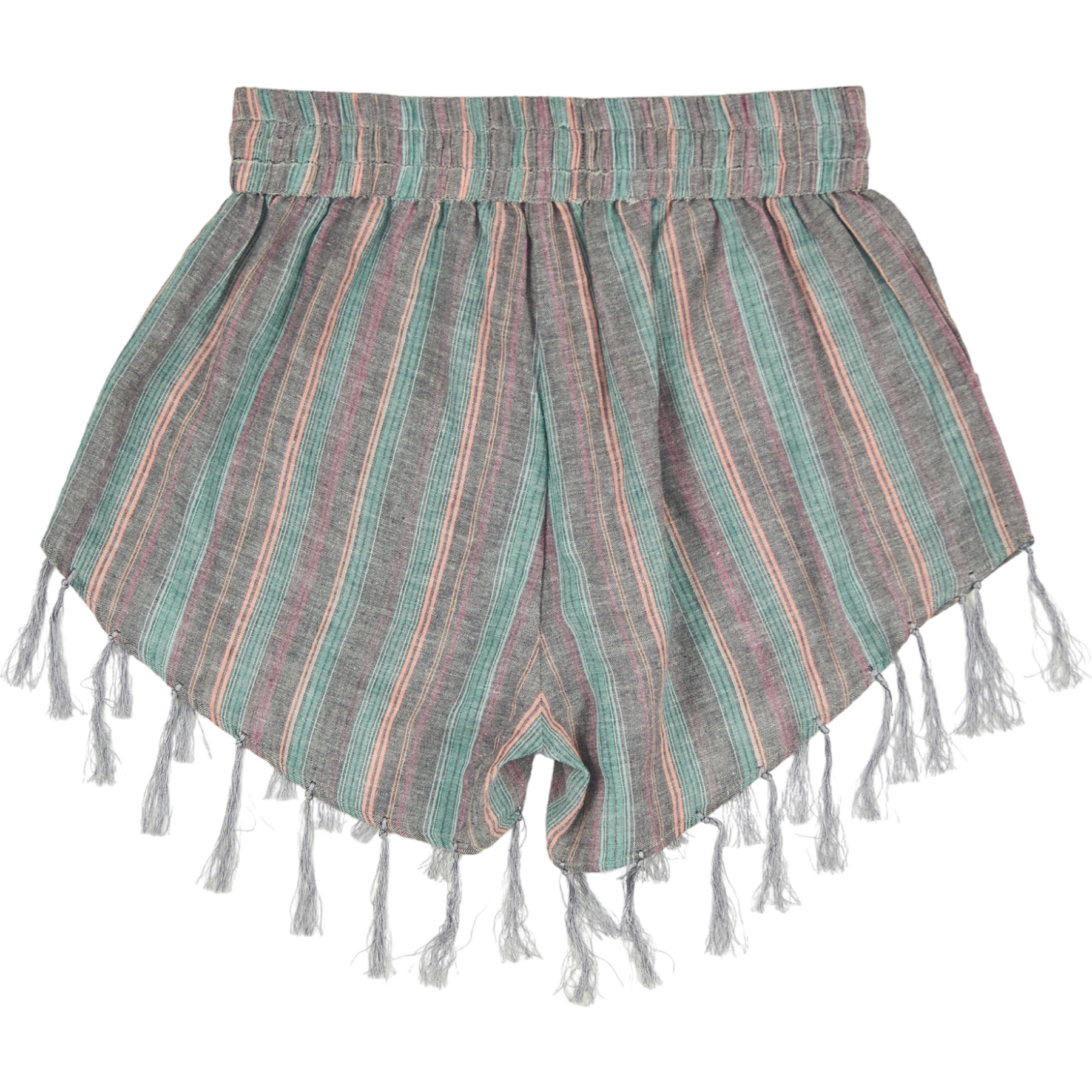 Stussy Multi-Color Stripe Fringed Shorts