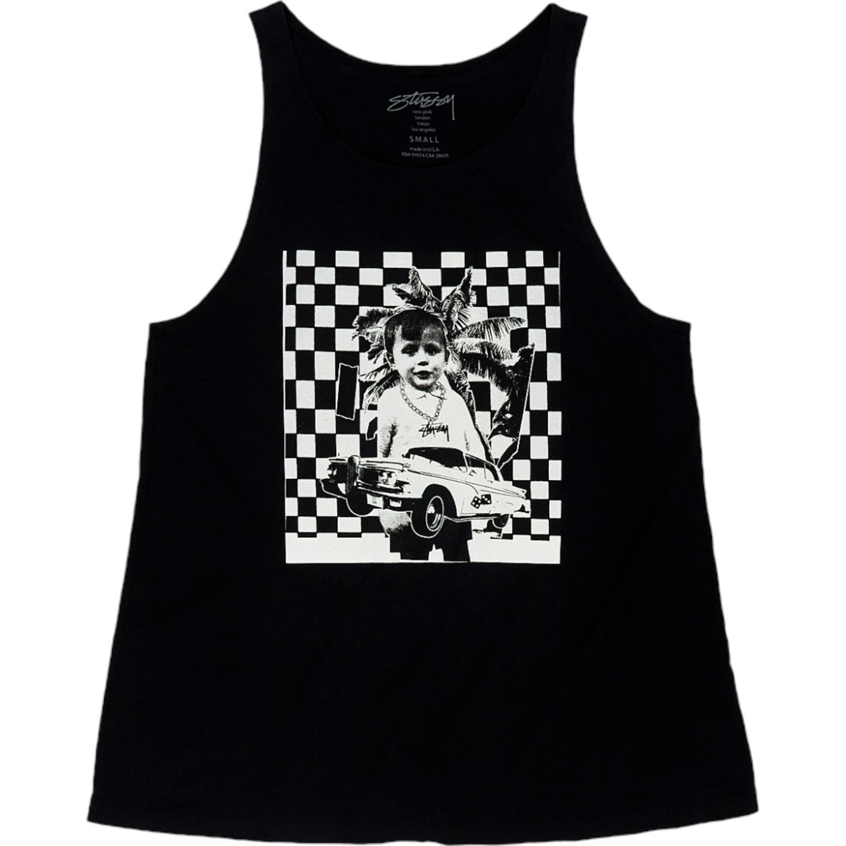 Stussy Black Graphic Tank Top