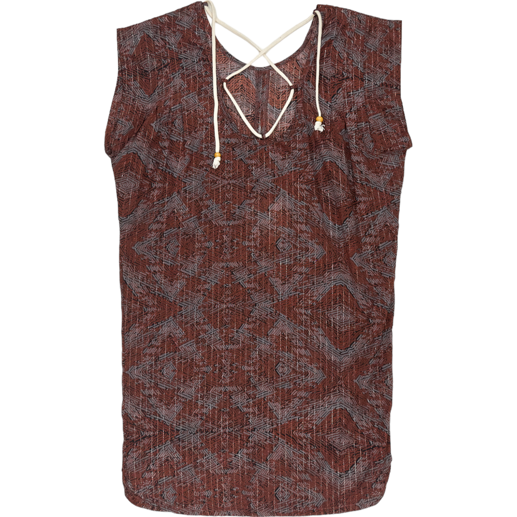 Stussy Red Grey Graphic Print Dress