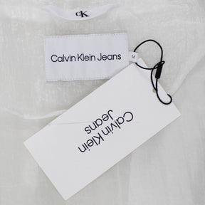 Calvin Klein White Wet Look Anorak