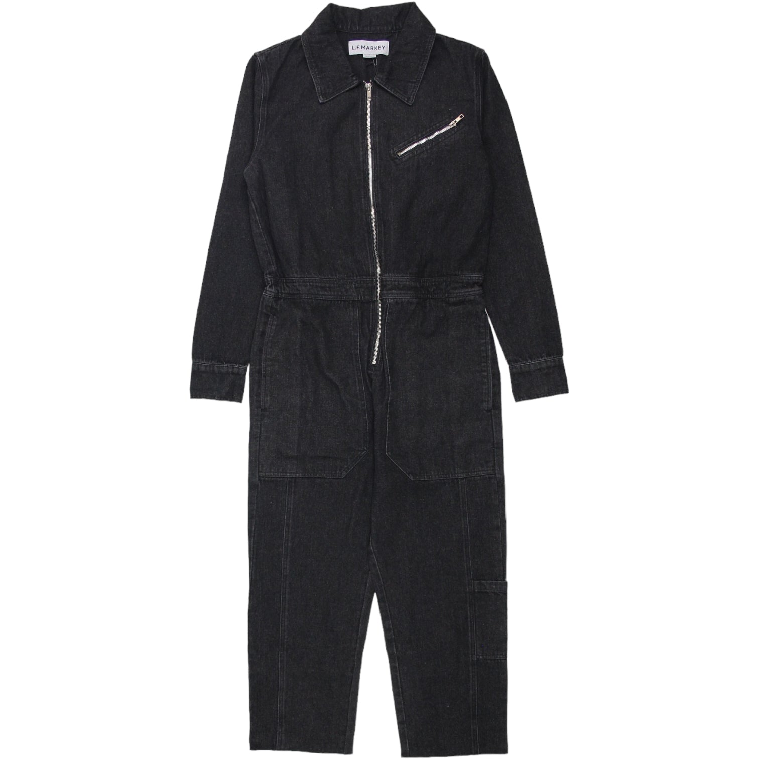 LF Markey Black Denim Boilersuit