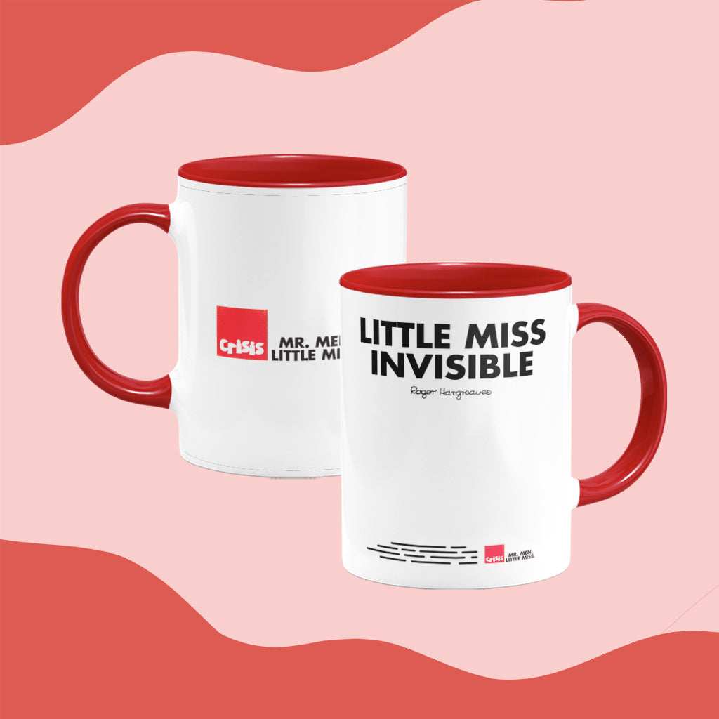 Little Miss Invisible Keyhole Large Porcelain Colour Handle Mug