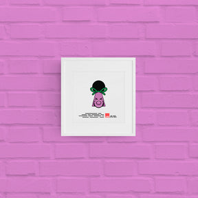 Little Miss Naughty Keyhole Art Print