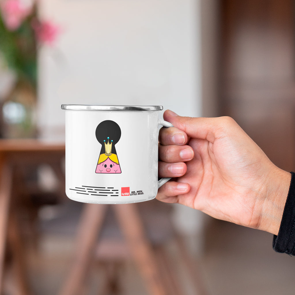 Little Miss Princess Keyhole Enamel Mug