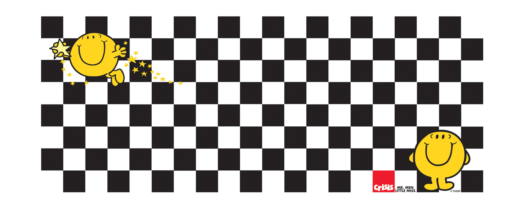 Mr Happy - Chequer Colour Handle Mug
