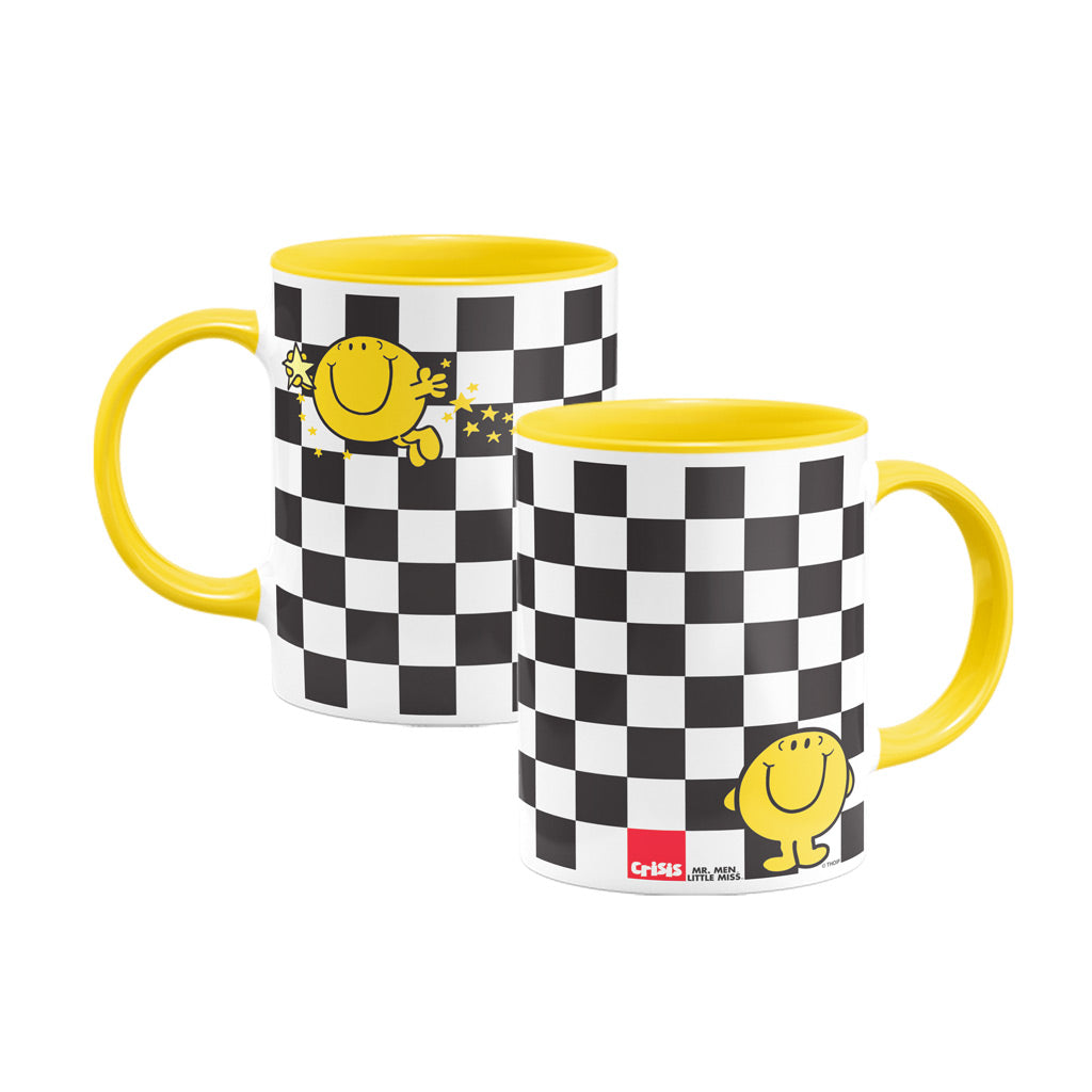 Mr Happy - Chequer Colour Handle Mug