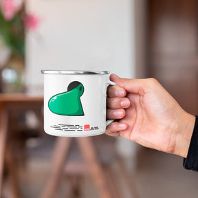 Mr. Nosey Keyhole Enamel Mug