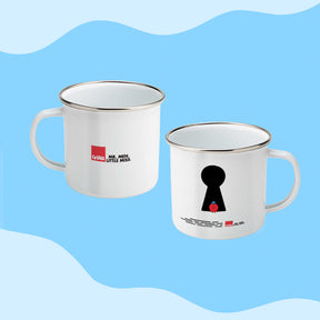 Mr. Small Keyhole Enamel Mug