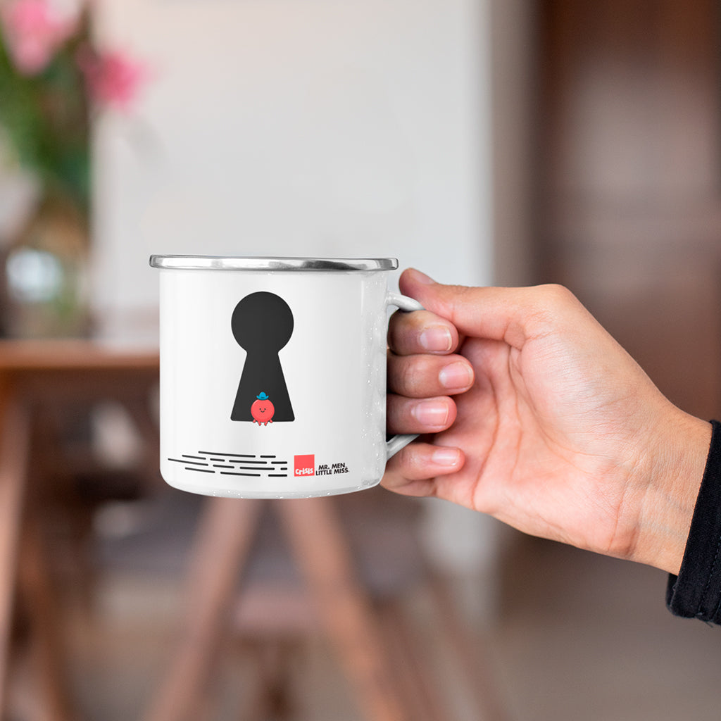 Mr. Small Keyhole Enamel Mug