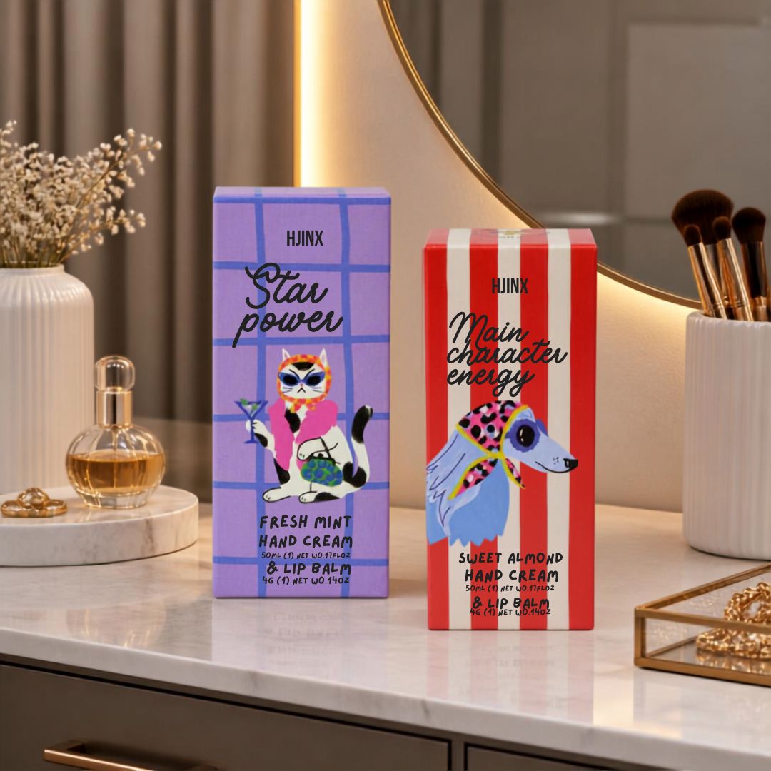 Hand Cream & Lip Balm Set - 2 designs