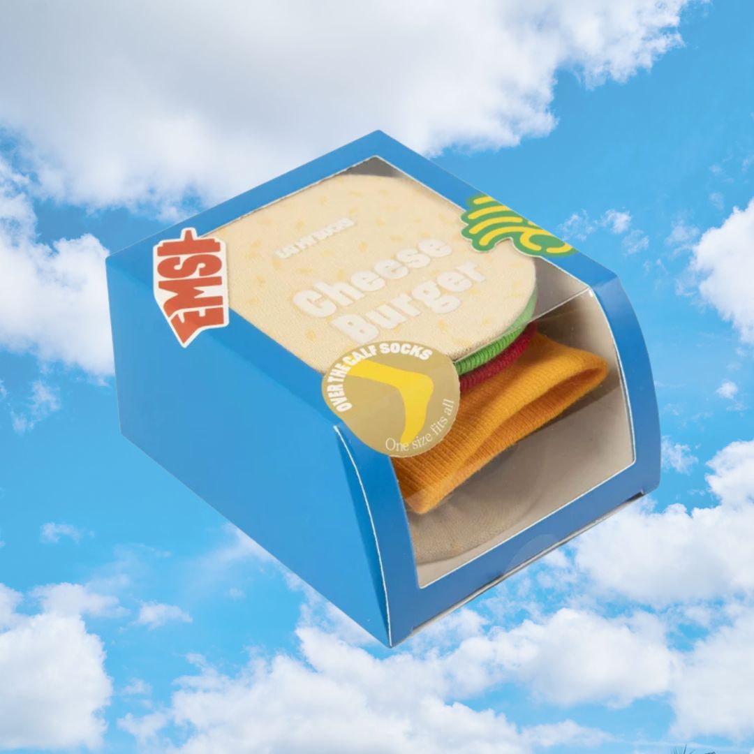 Cheese Burger Novelty Sock Gift Set - Unisex