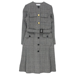 L.K. Bennett Black/White Check Coat